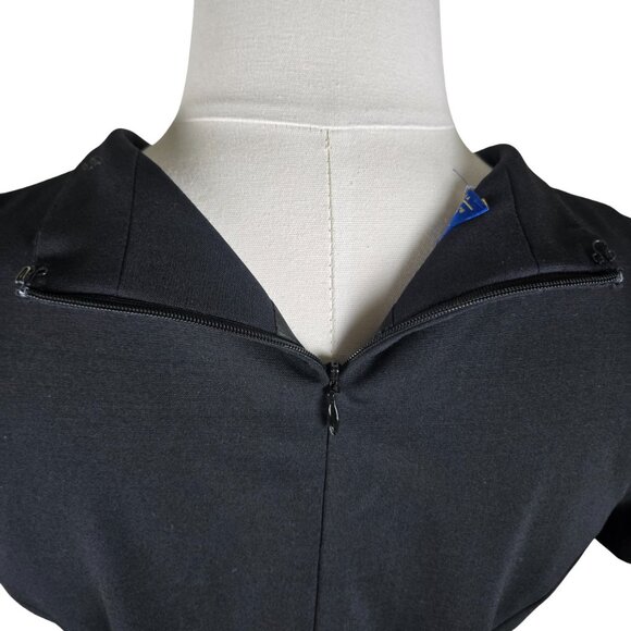 Pendleton Classy Fit and Flare Black Wool Dress 6 Fully Lined Excellent Cond - Picture 8 of 14